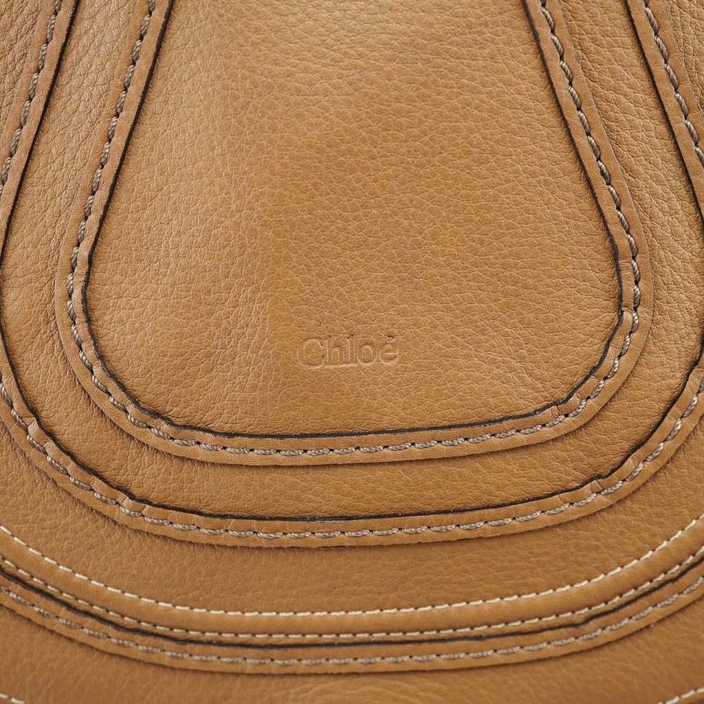 Beige Leather Marcie Crossbody Bag
