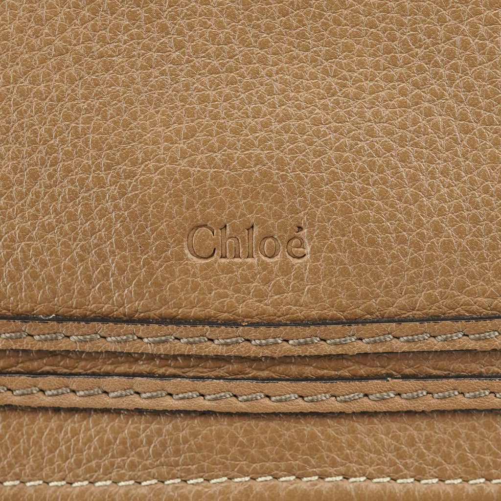 Beige Leather Marcie Handbag