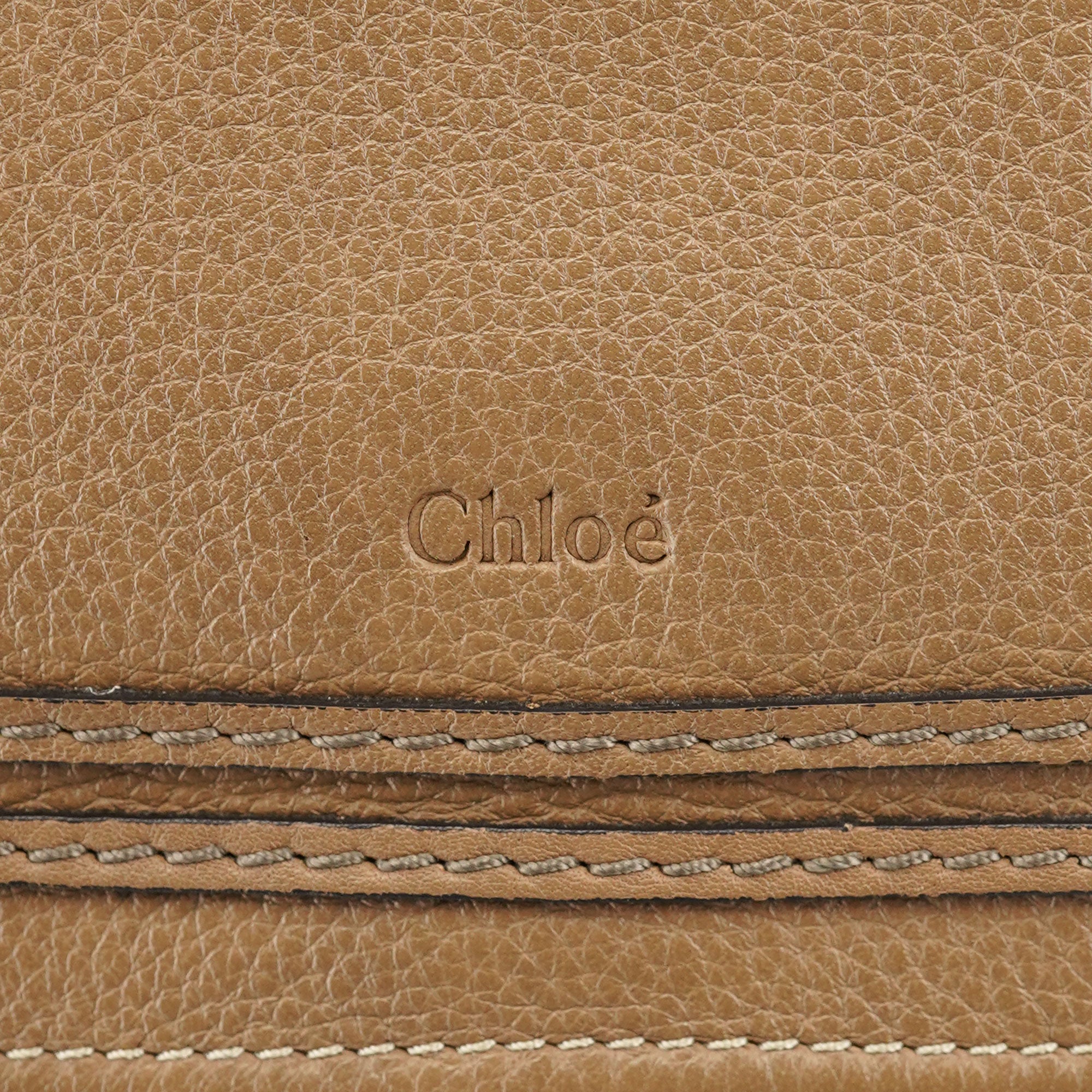 Beige Leather Marcie Handbag