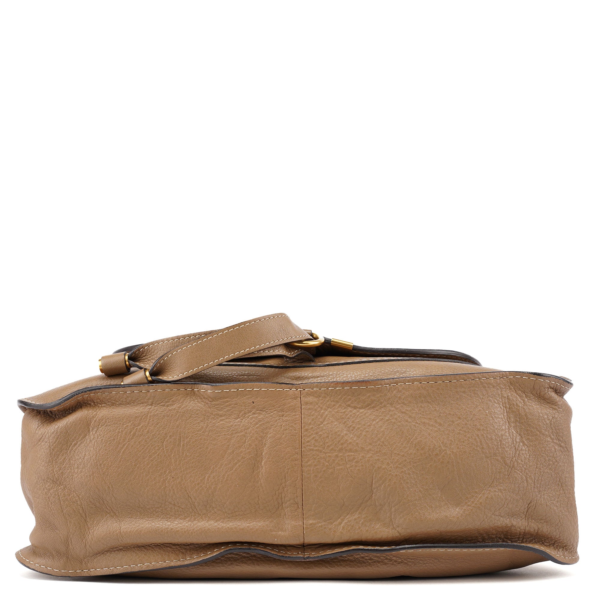 Beige Leather Marcie Handbag