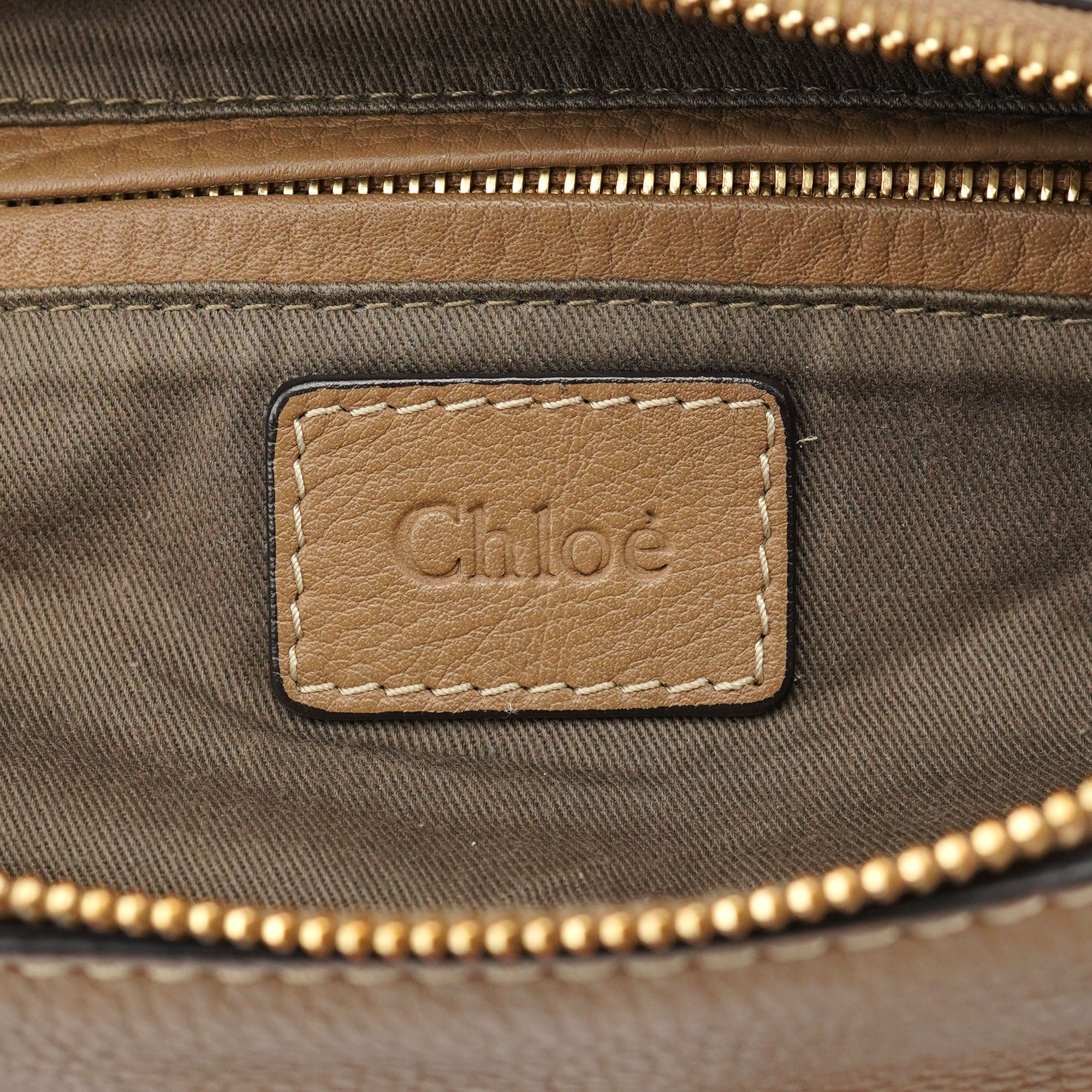 Beige Leather Marcie Handbag