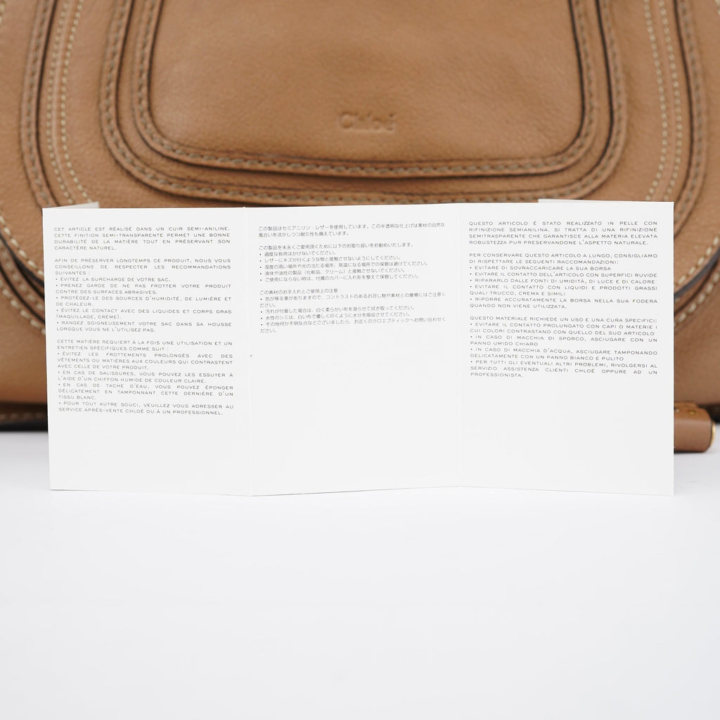 Beige Leather Marcie Shoulder Bag