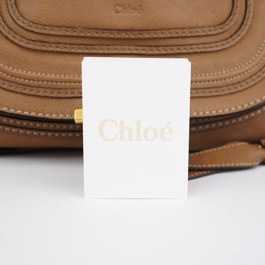 Beige Leather Marcie Shoulder Bag