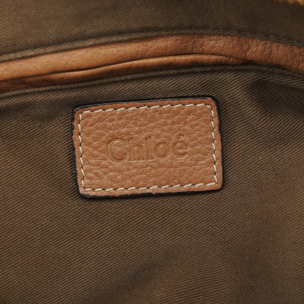 Beige Leather Marcie Shoulder Bag