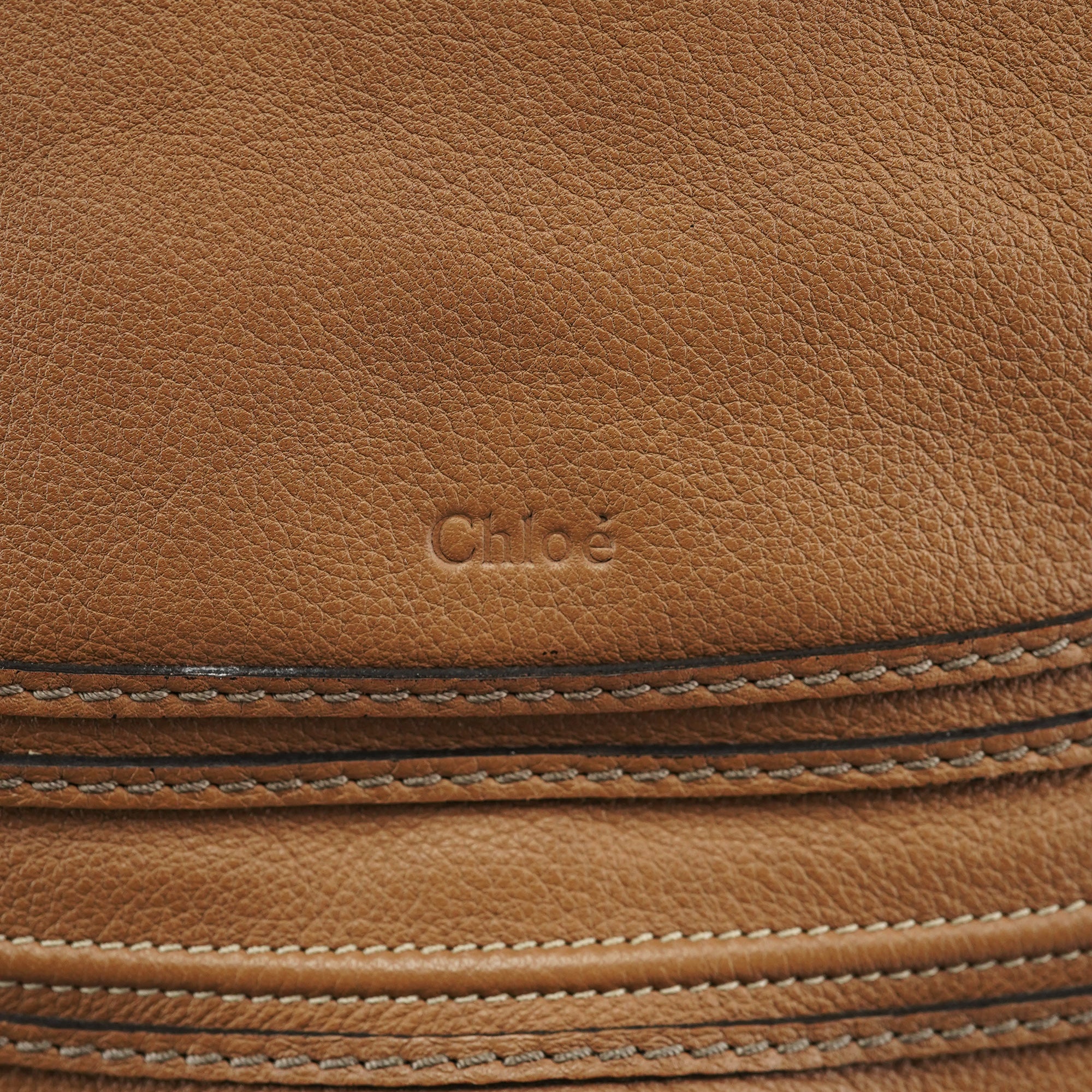 Beige Leather Marcie Shoulder Bag
