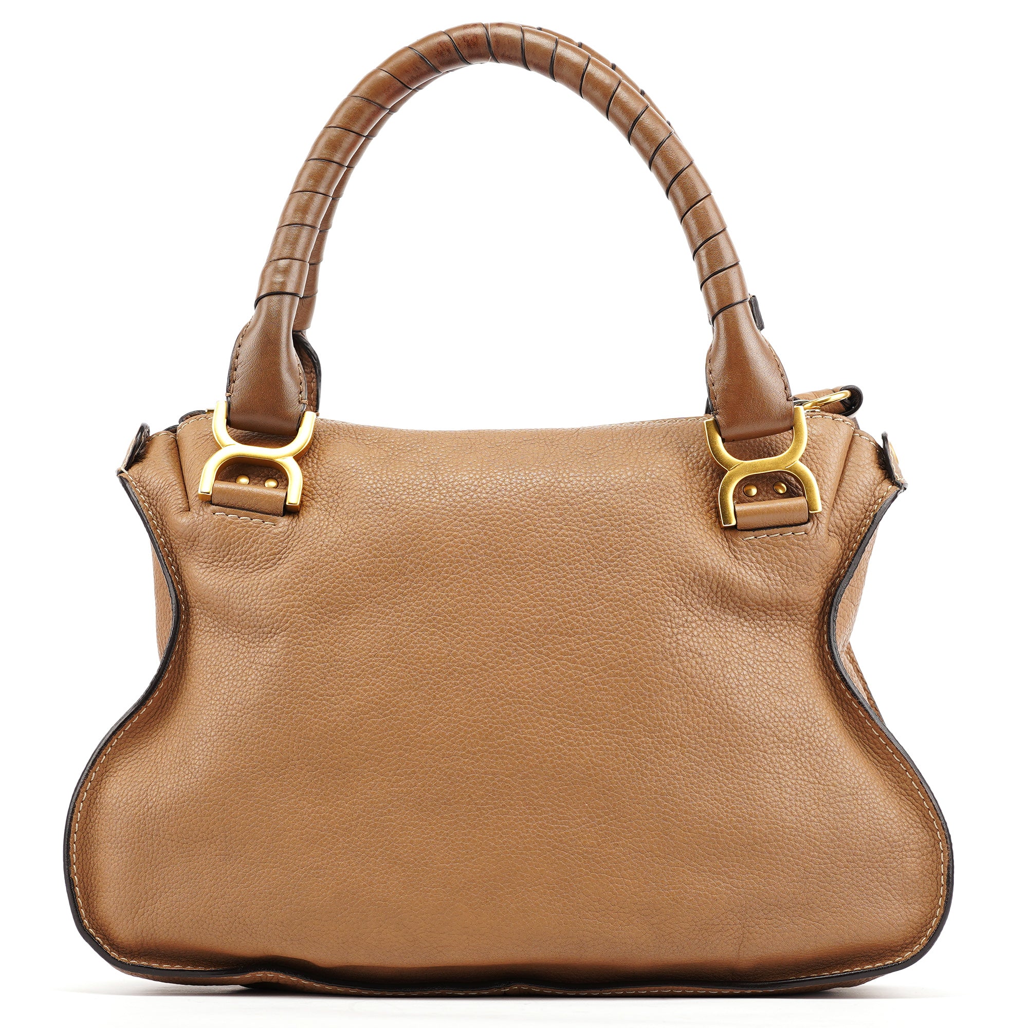 Beige Leather Marcie Shoulder Bag