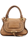 Beige Leather Marcie Shoulder Bag
