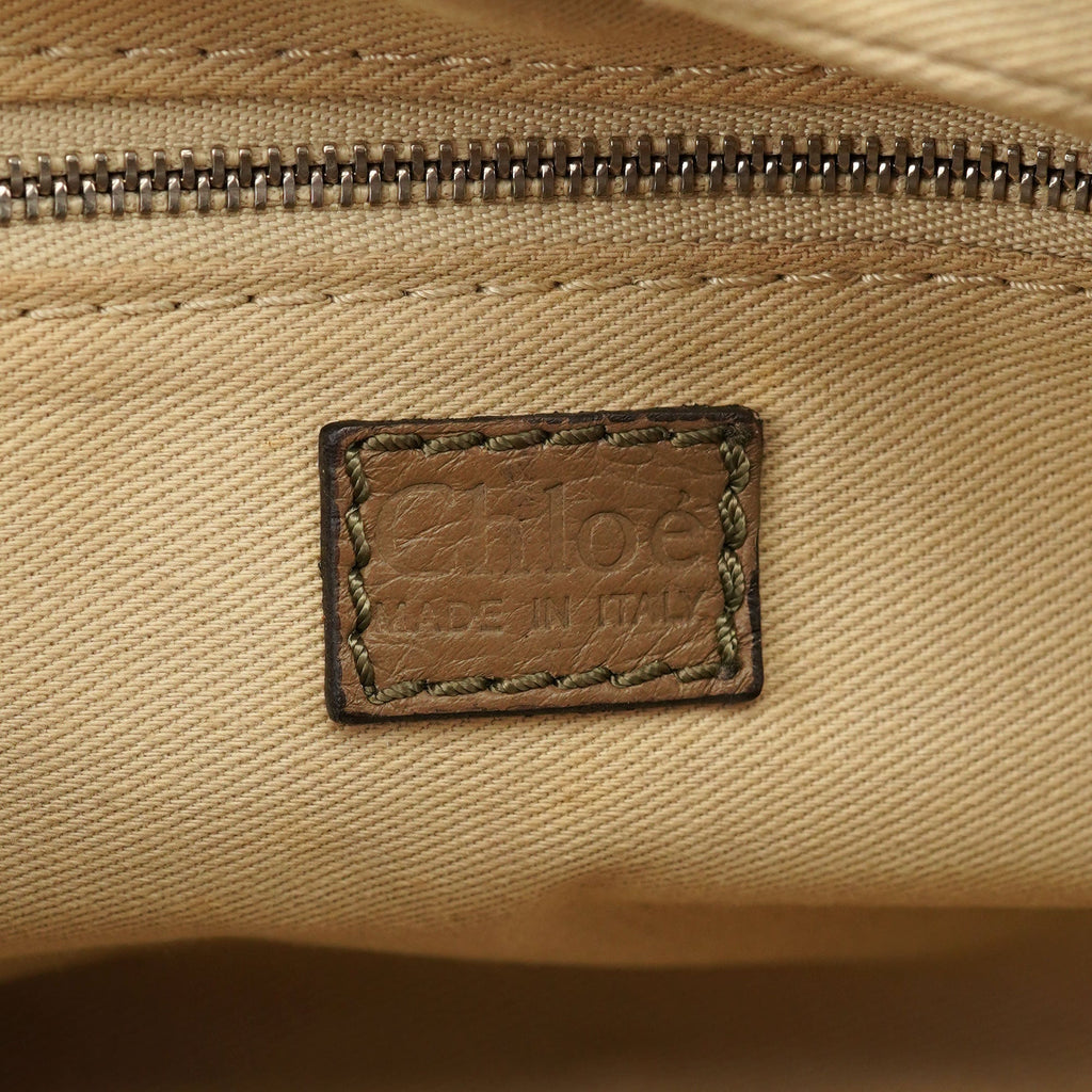 Beige Leather Paddington Shoulder Bag