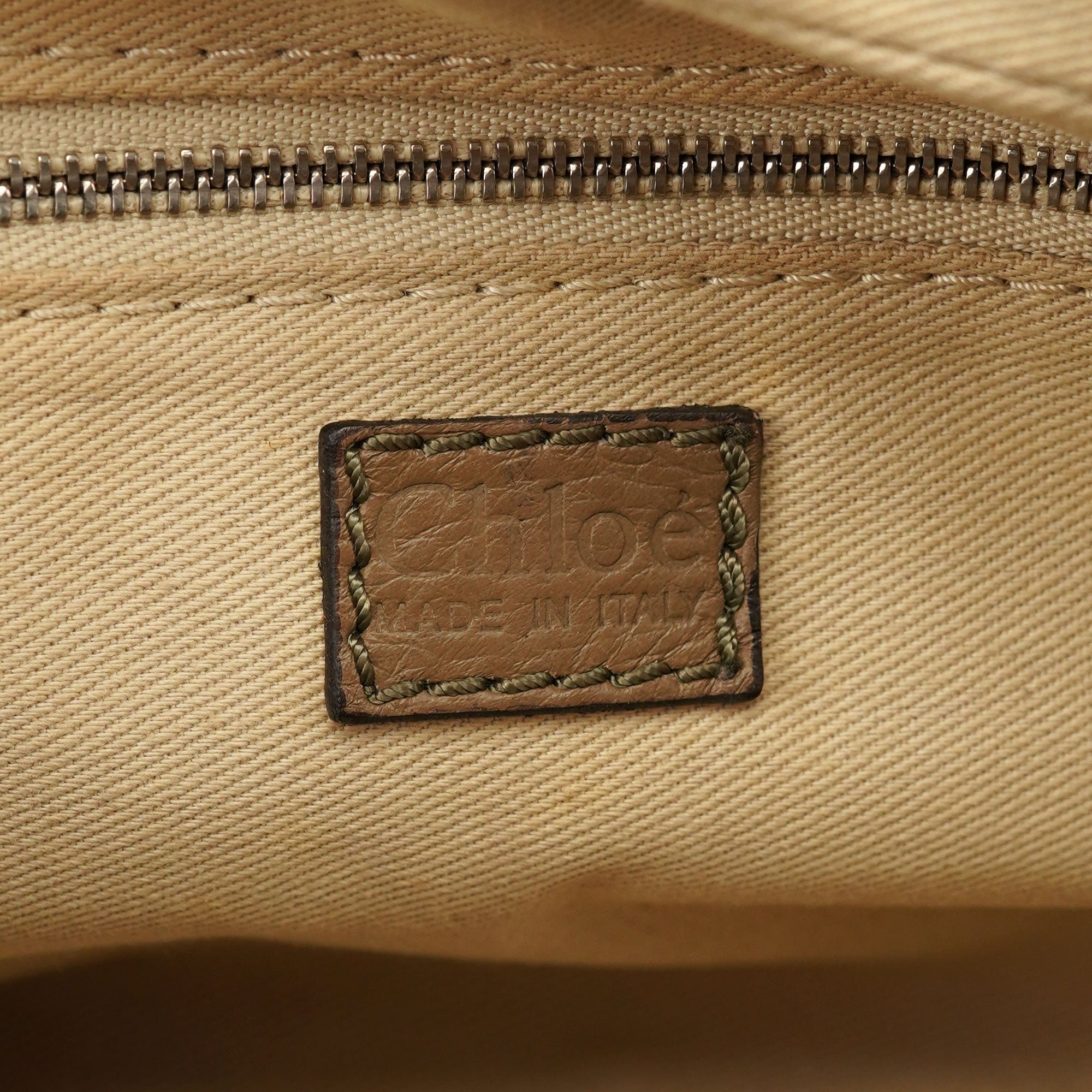 Beige Leather Paddington Shoulder Bag