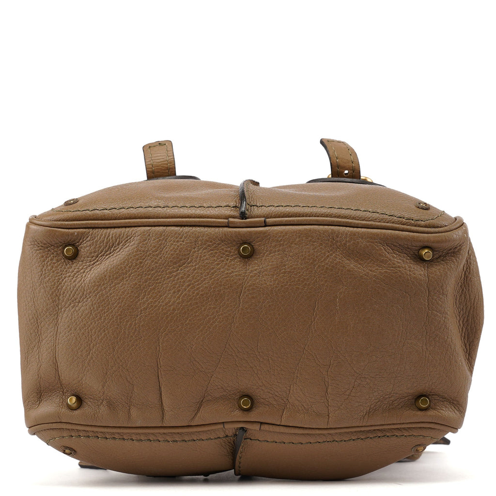 Beige Leather Paddington Shoulder Bag