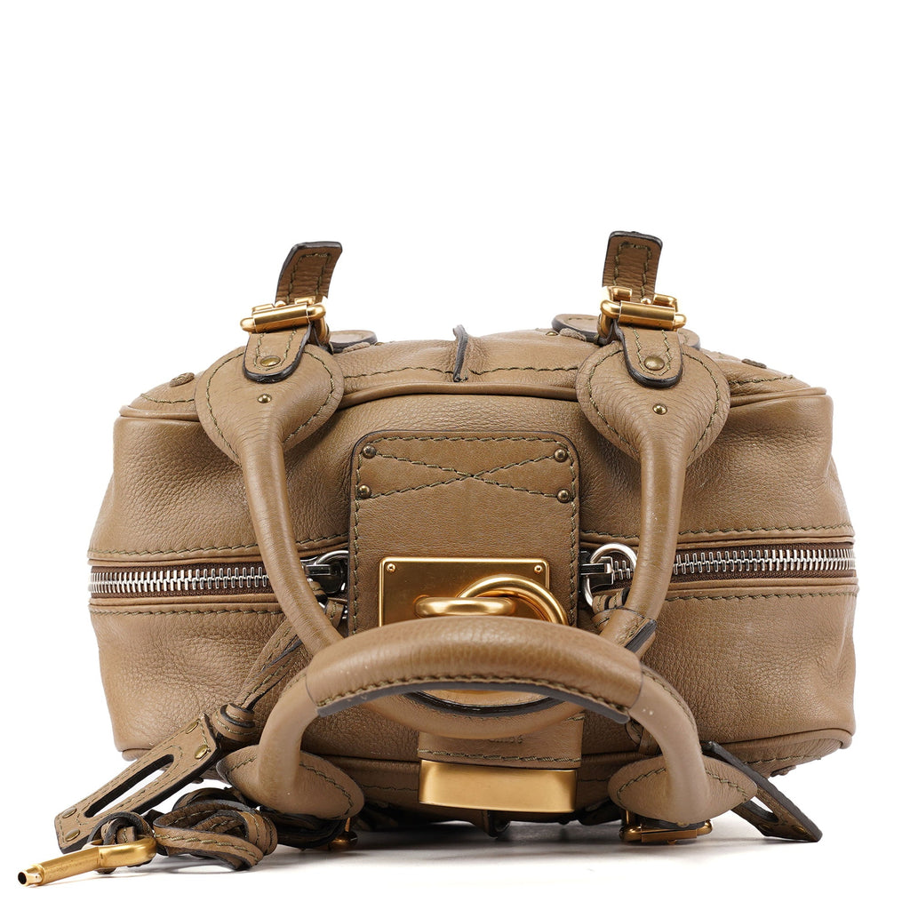 Beige Leather Paddington Shoulder Bag