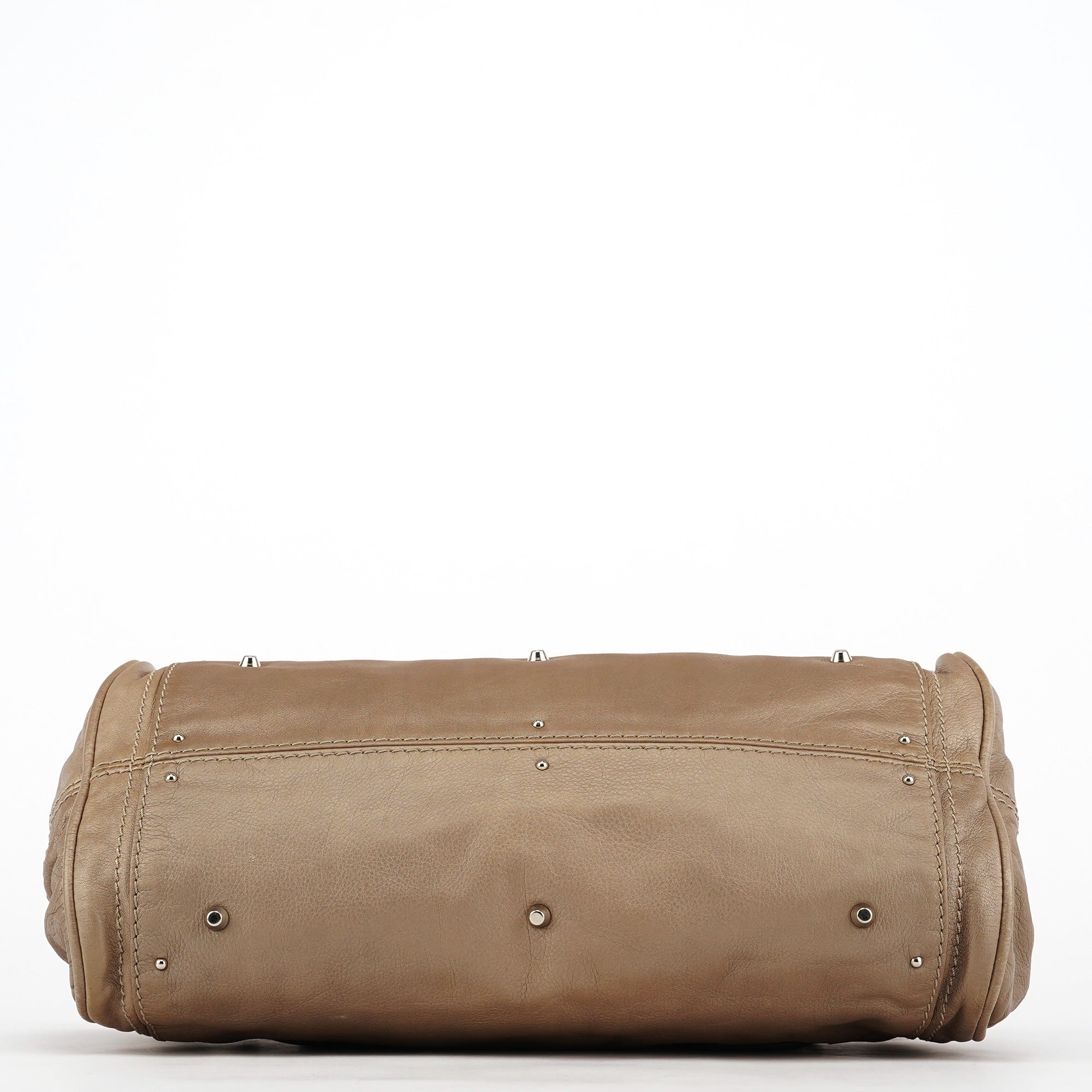 Greige Leather Paddington Shoulder Bag