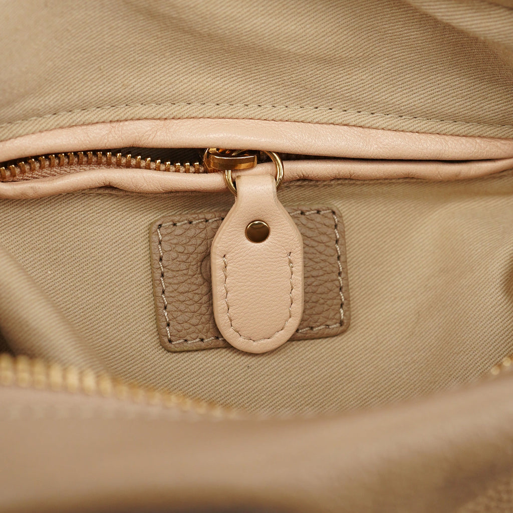 Beige Leather Paraty 2-Way Bag