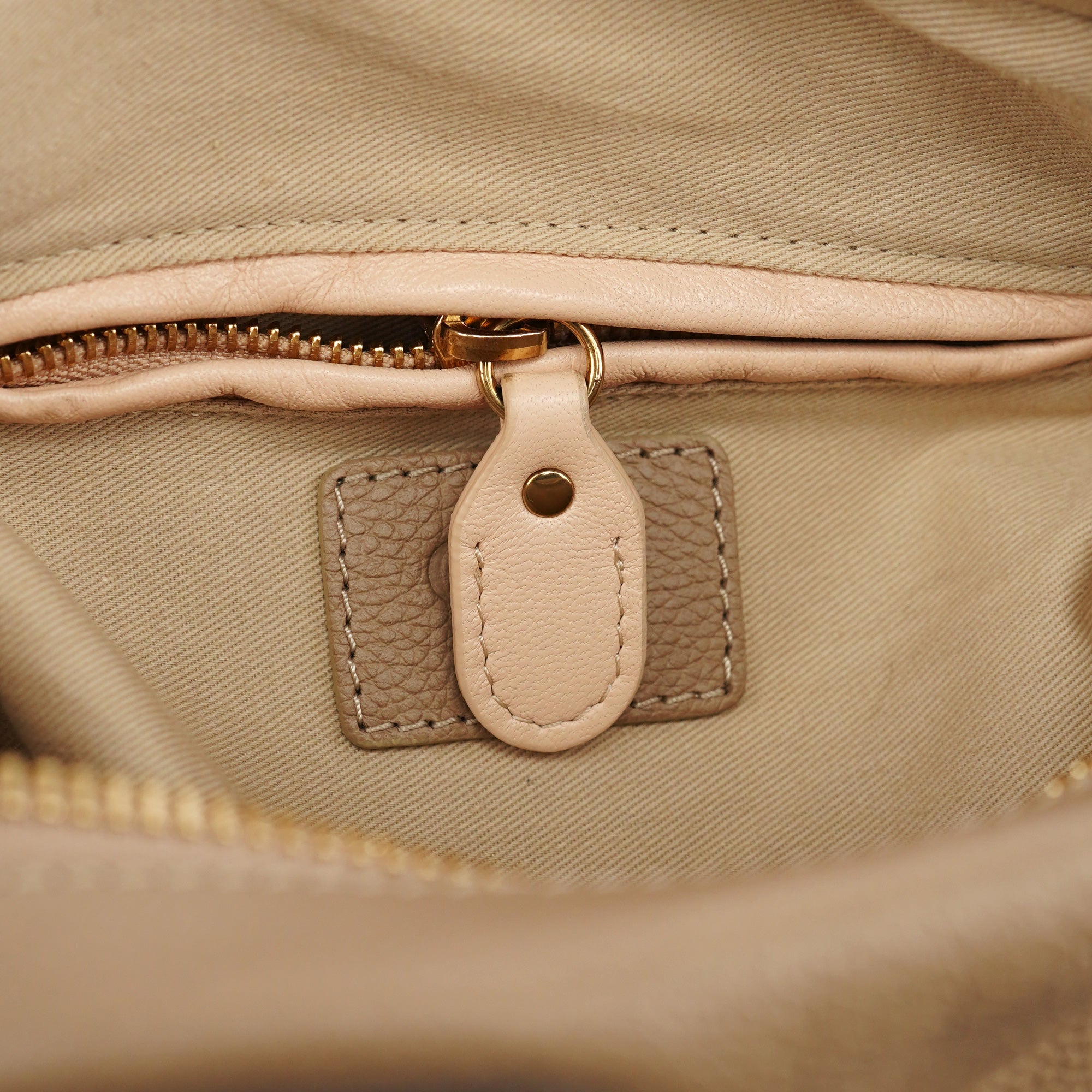 Beige Leather Paraty 2-Way Bag
