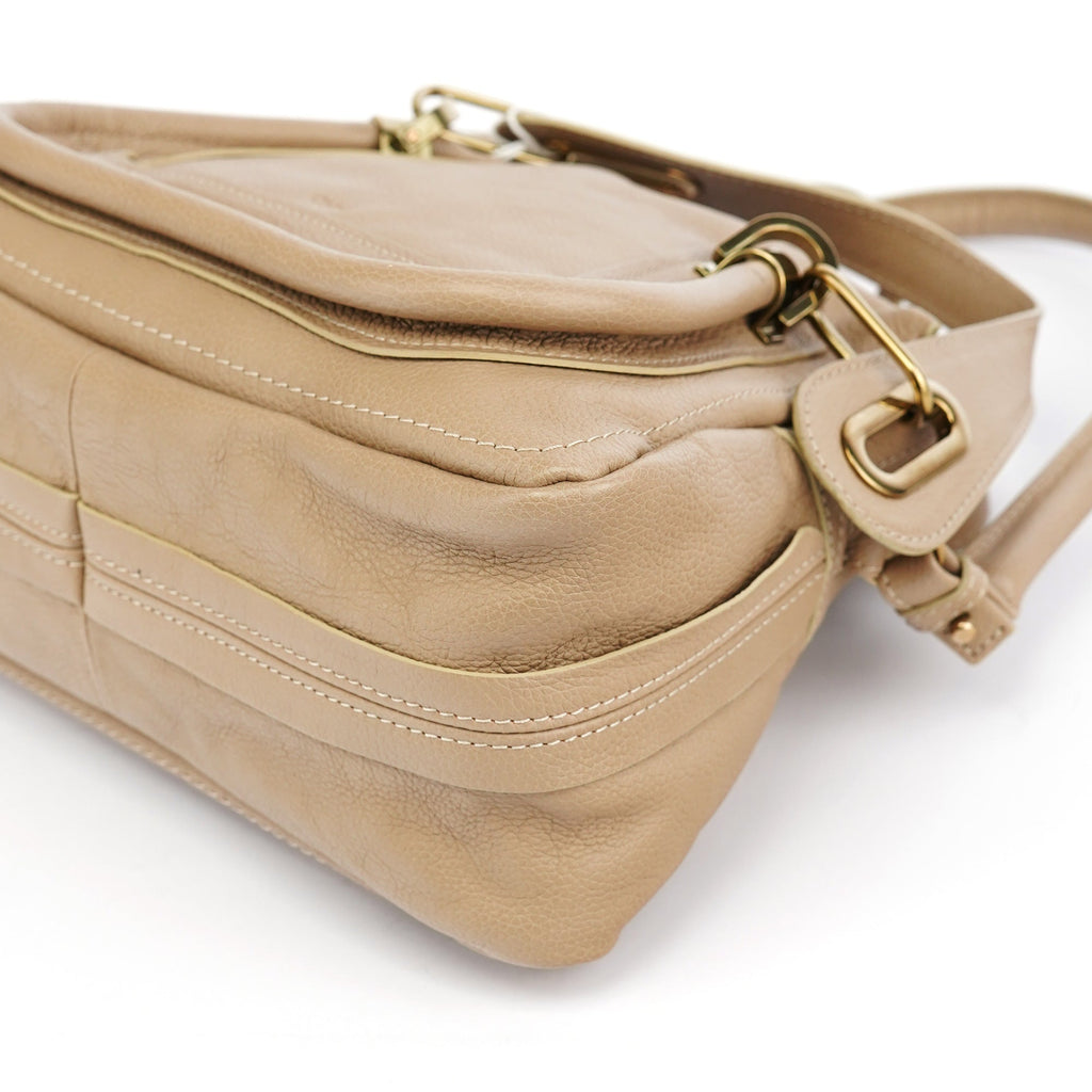 Beige Leather Paraty 2-Way Bag