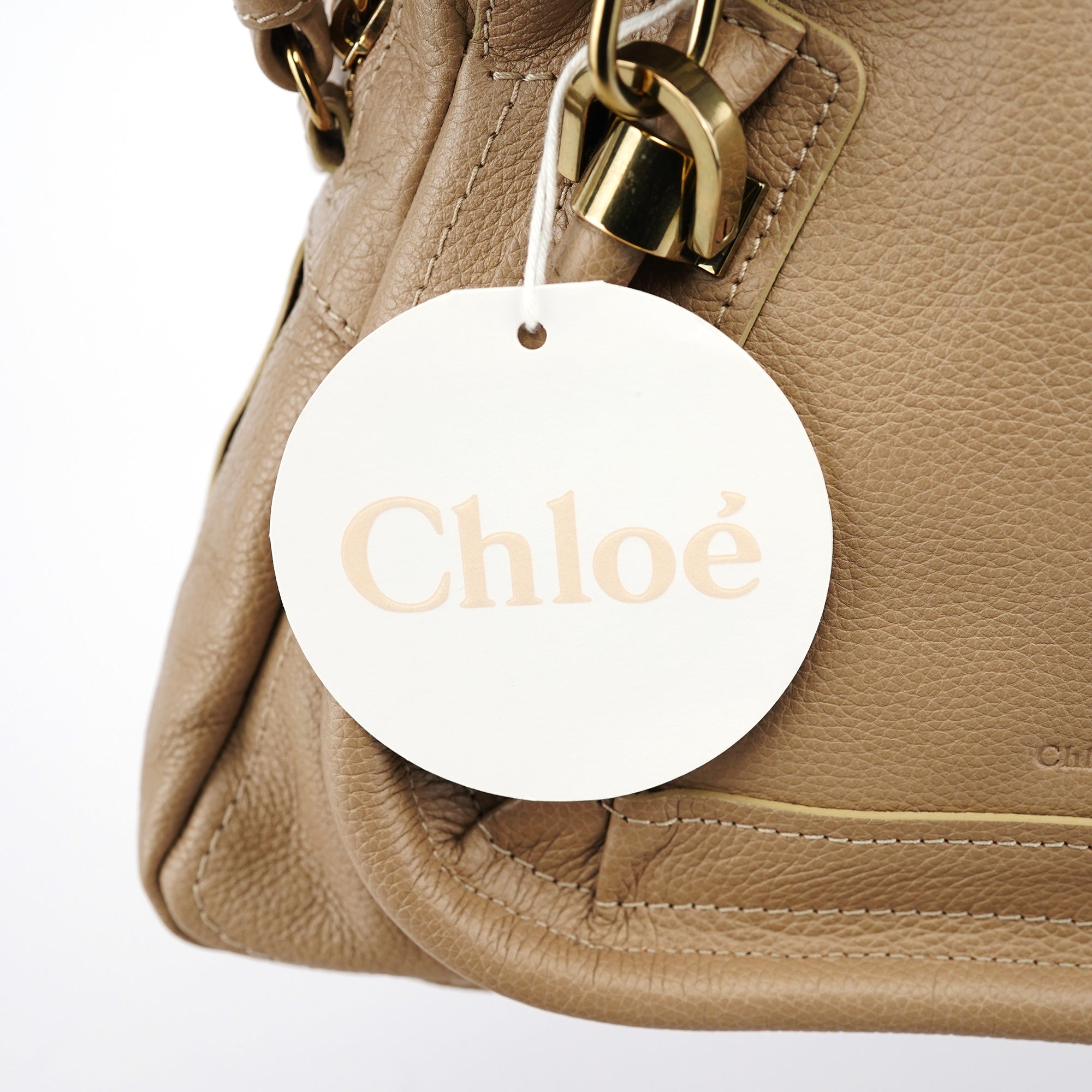 Beige Leather Paraty 2-Way Bag