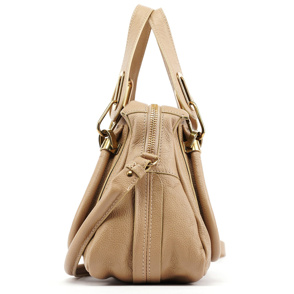 Beige Leather Paraty 2-Way Bag