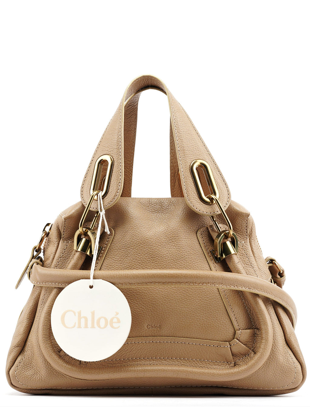 Beige Leather Paraty 2-Way Bag