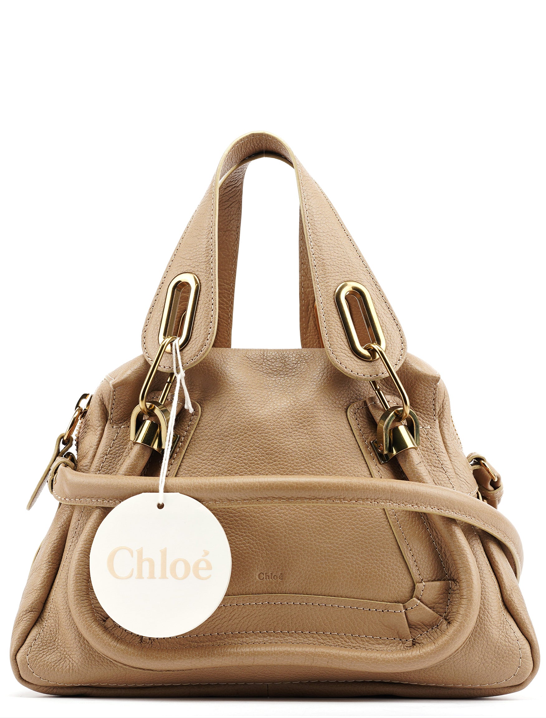 Beige Leather Paraty 2-Way Bag