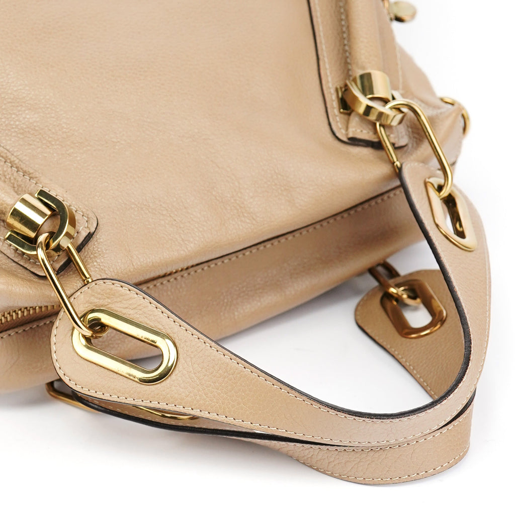 Beige Leather Paraty 2-Way Bag