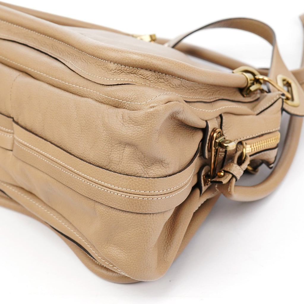 Beige Leather Paraty 2-Way Bag