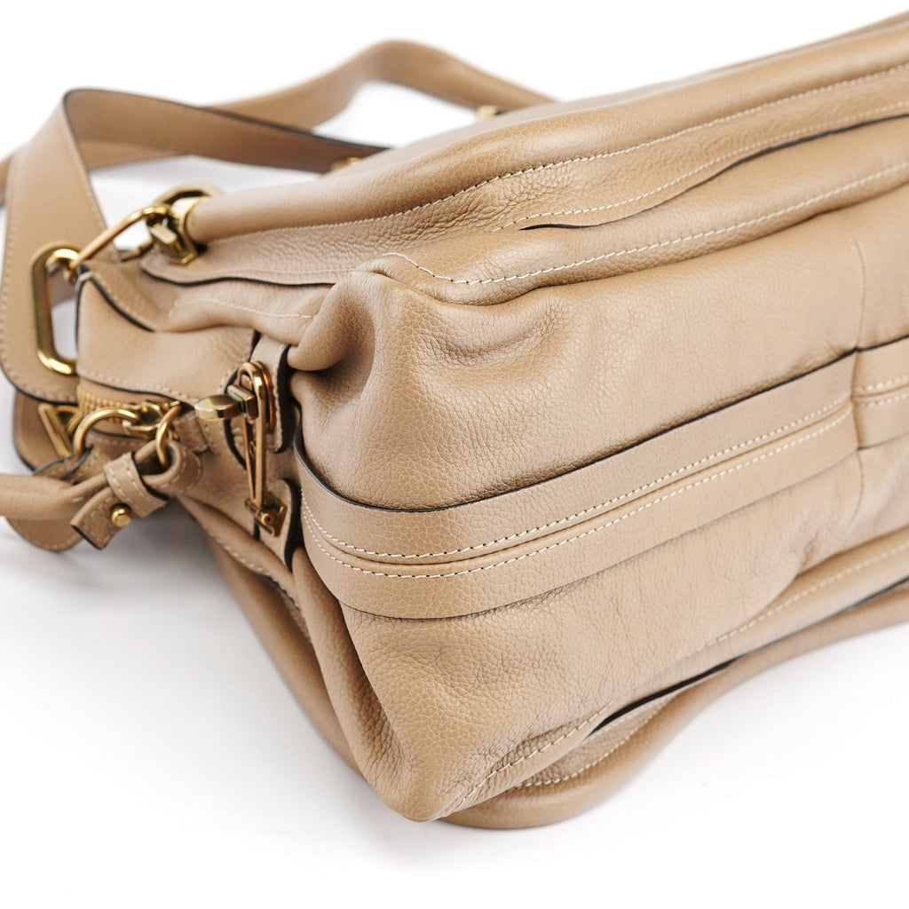 Beige Leather Paraty 2-Way Bag