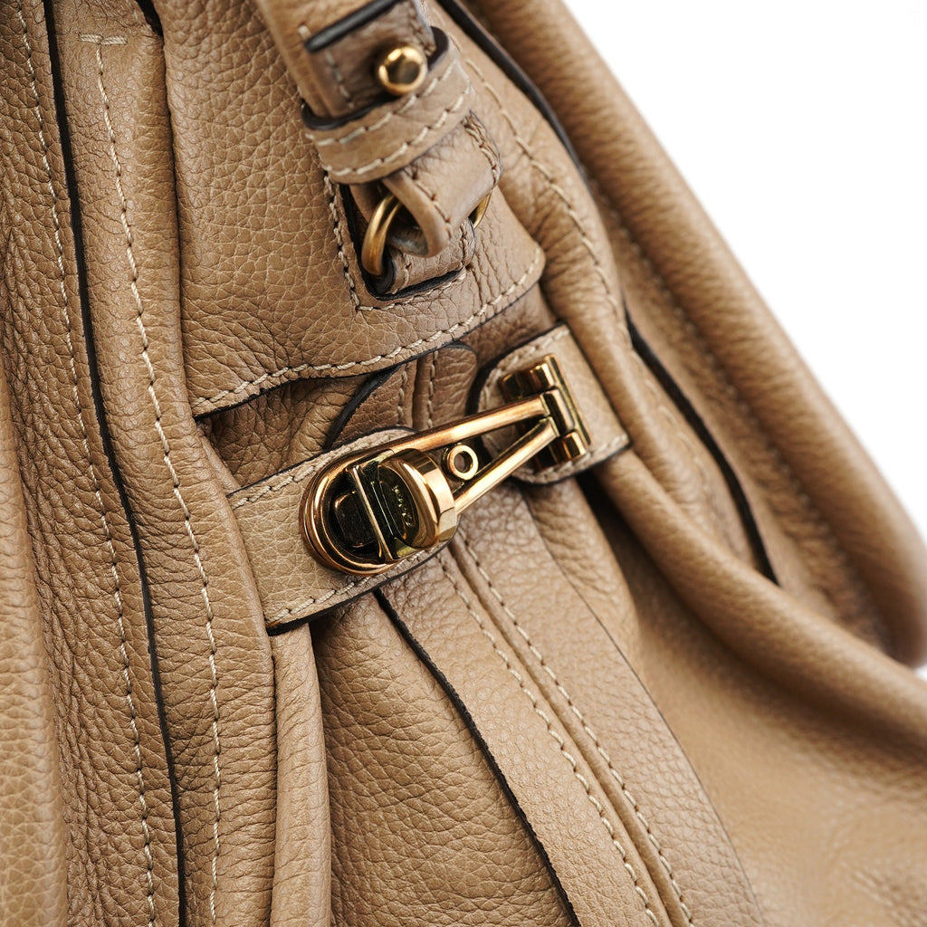 Beige Leather Paraty 2-Way Bag