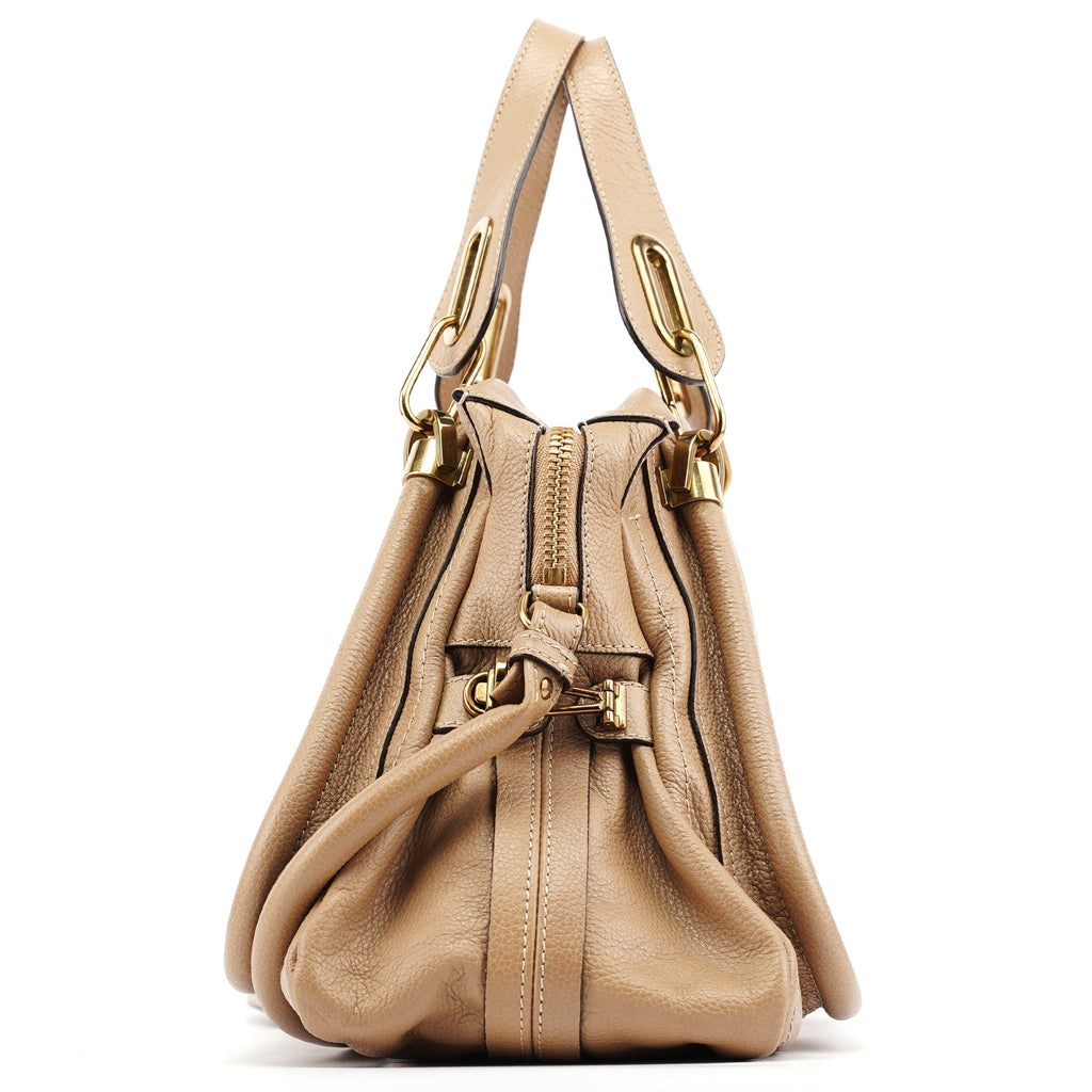 Beige Leather Paraty 2-Way Bag