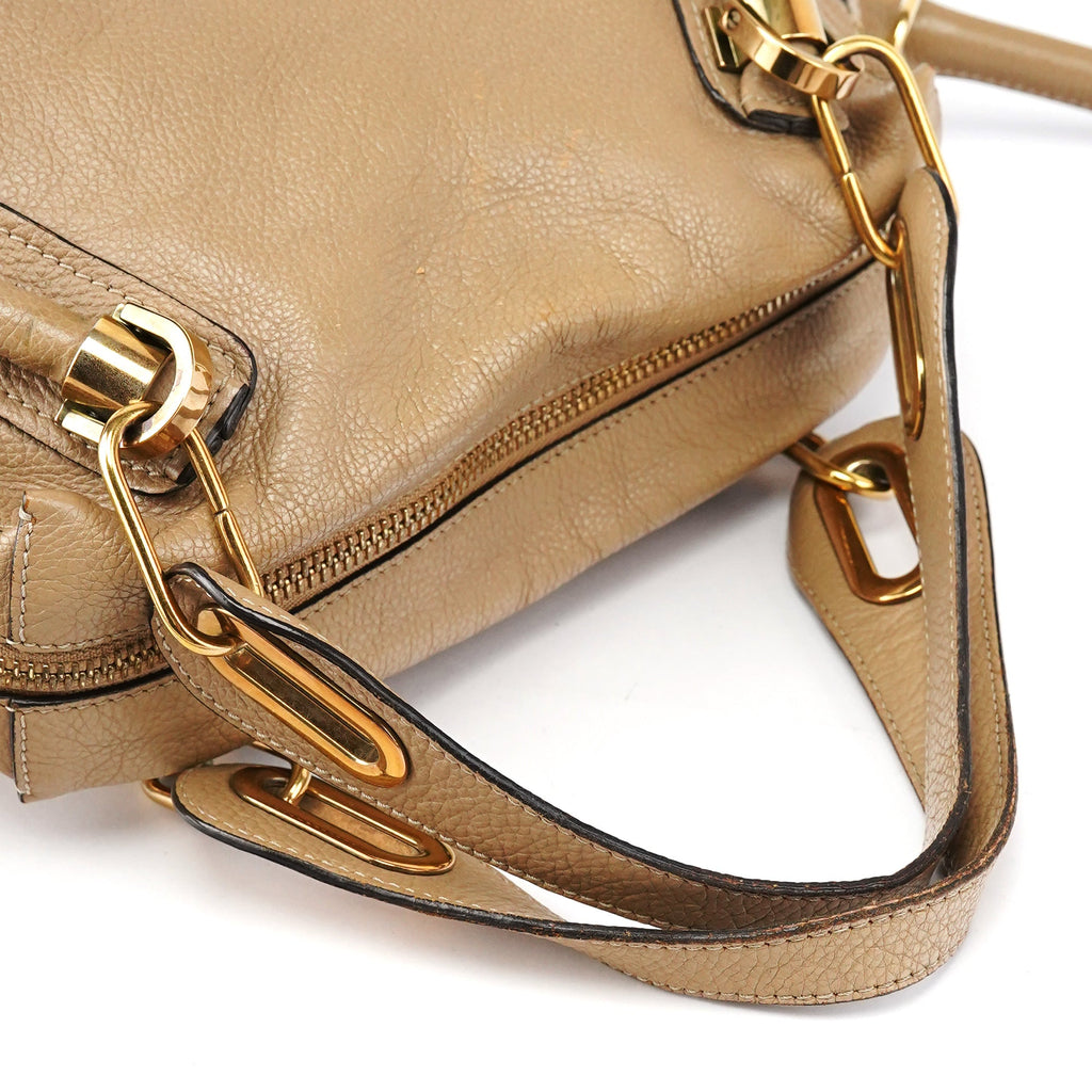 Beige Leather Paraty 2-Way Bag