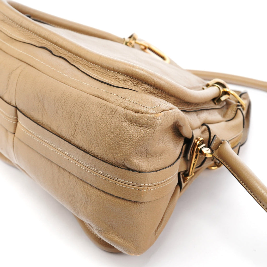 Beige Leather Paraty 2-Way Bag