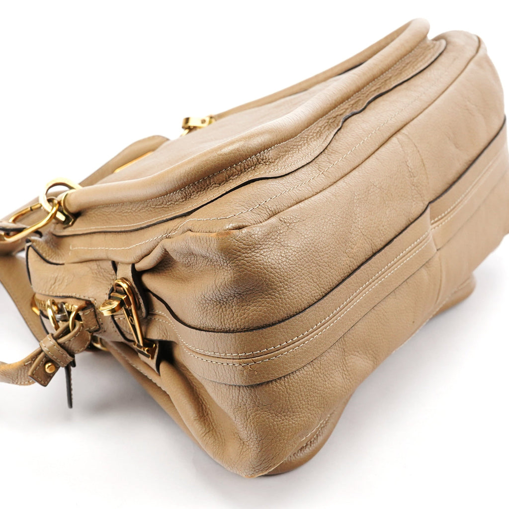 Beige Leather Paraty 2-Way Bag