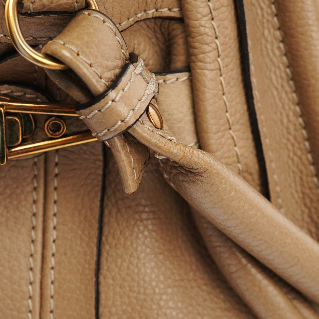 Beige Leather Paraty 2-Way Bag