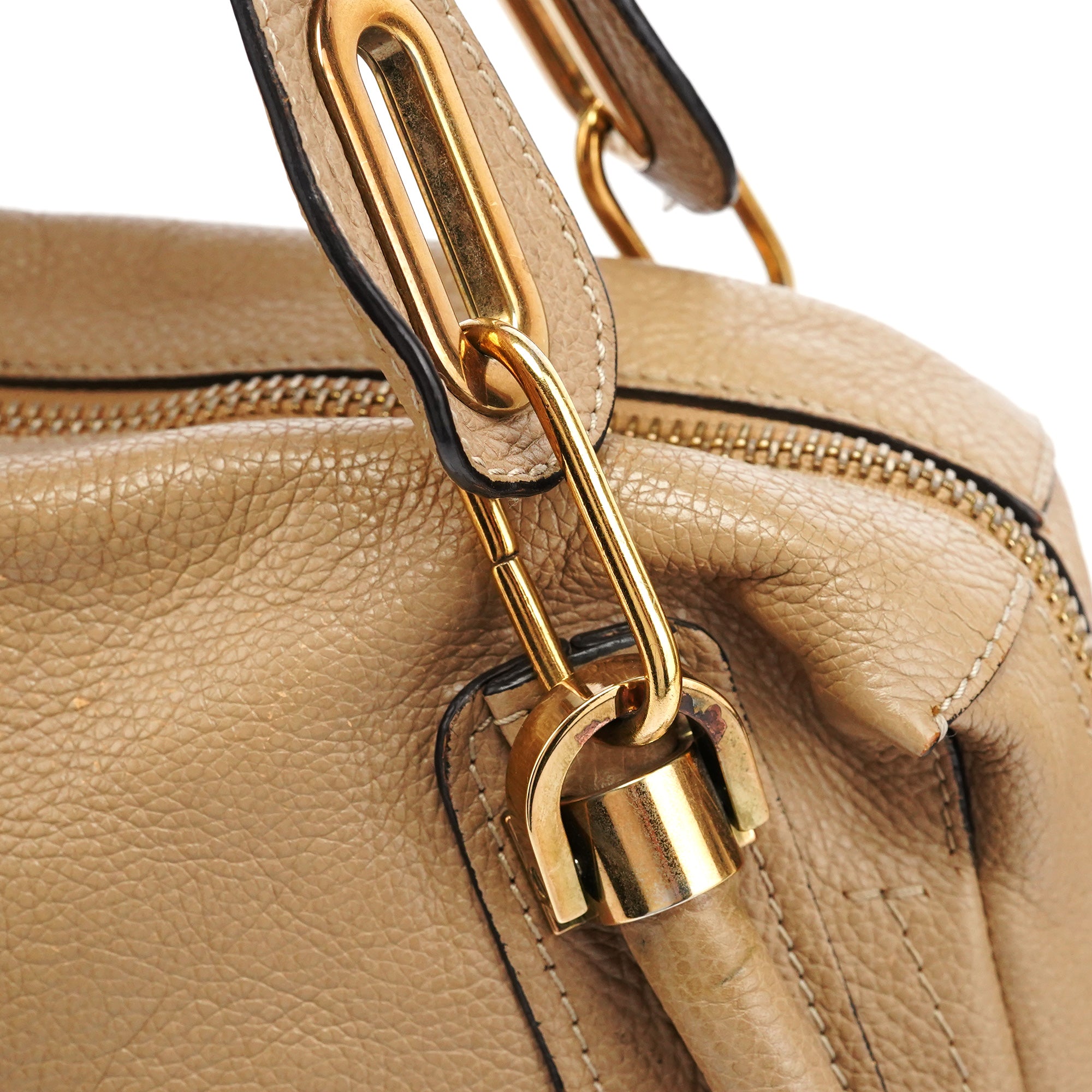 Beige Leather Paraty 2-Way Bag