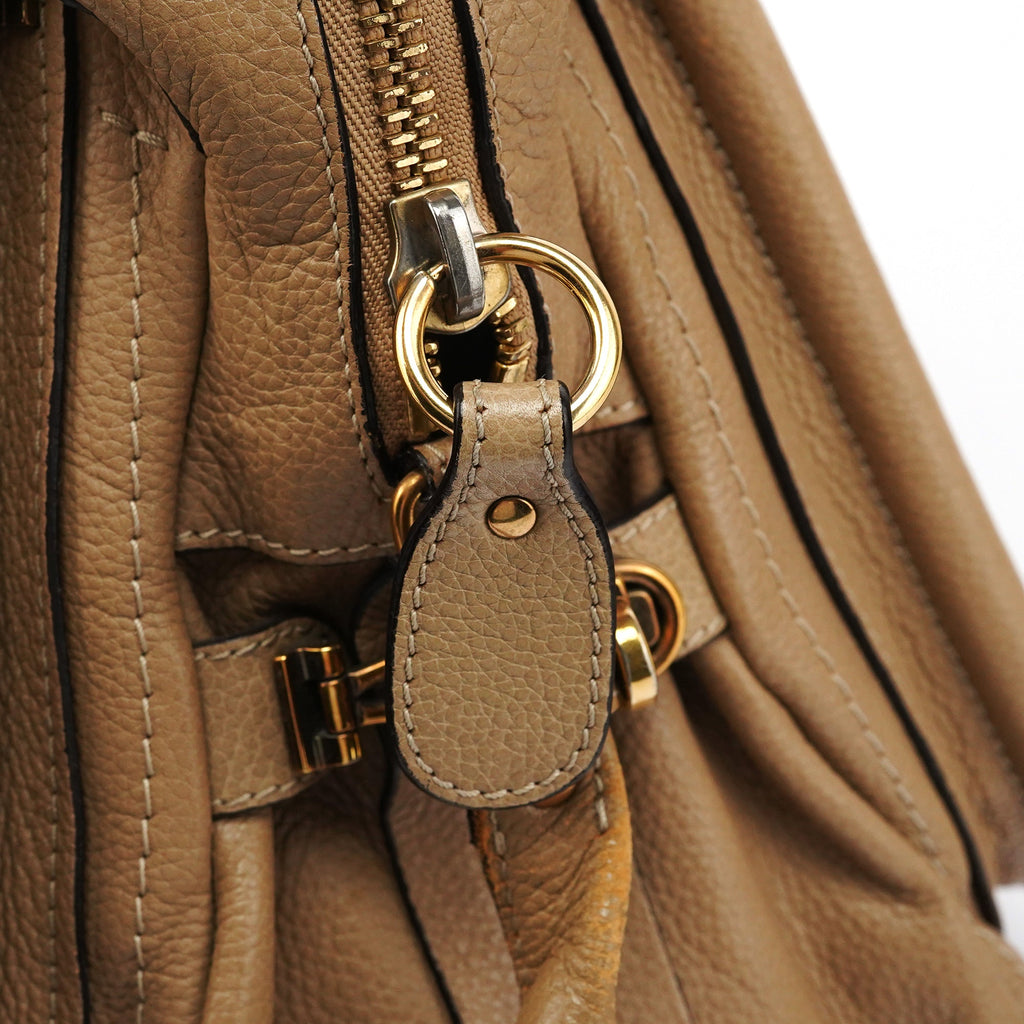 Beige Leather Paraty 2-Way Bag