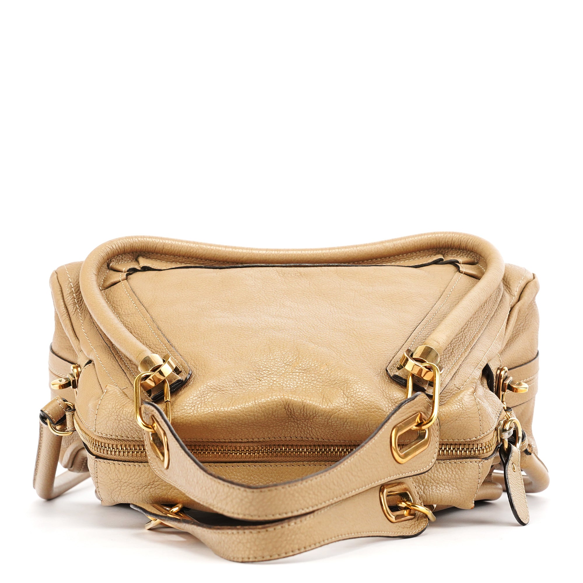 Beige Leather Paraty 2-Way Bag