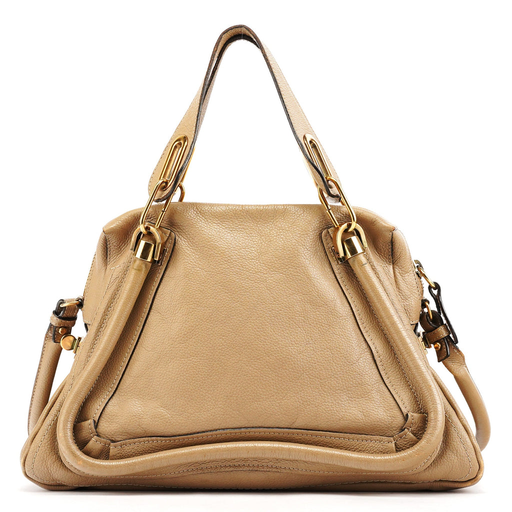 Beige Leather Paraty 2-Way Bag