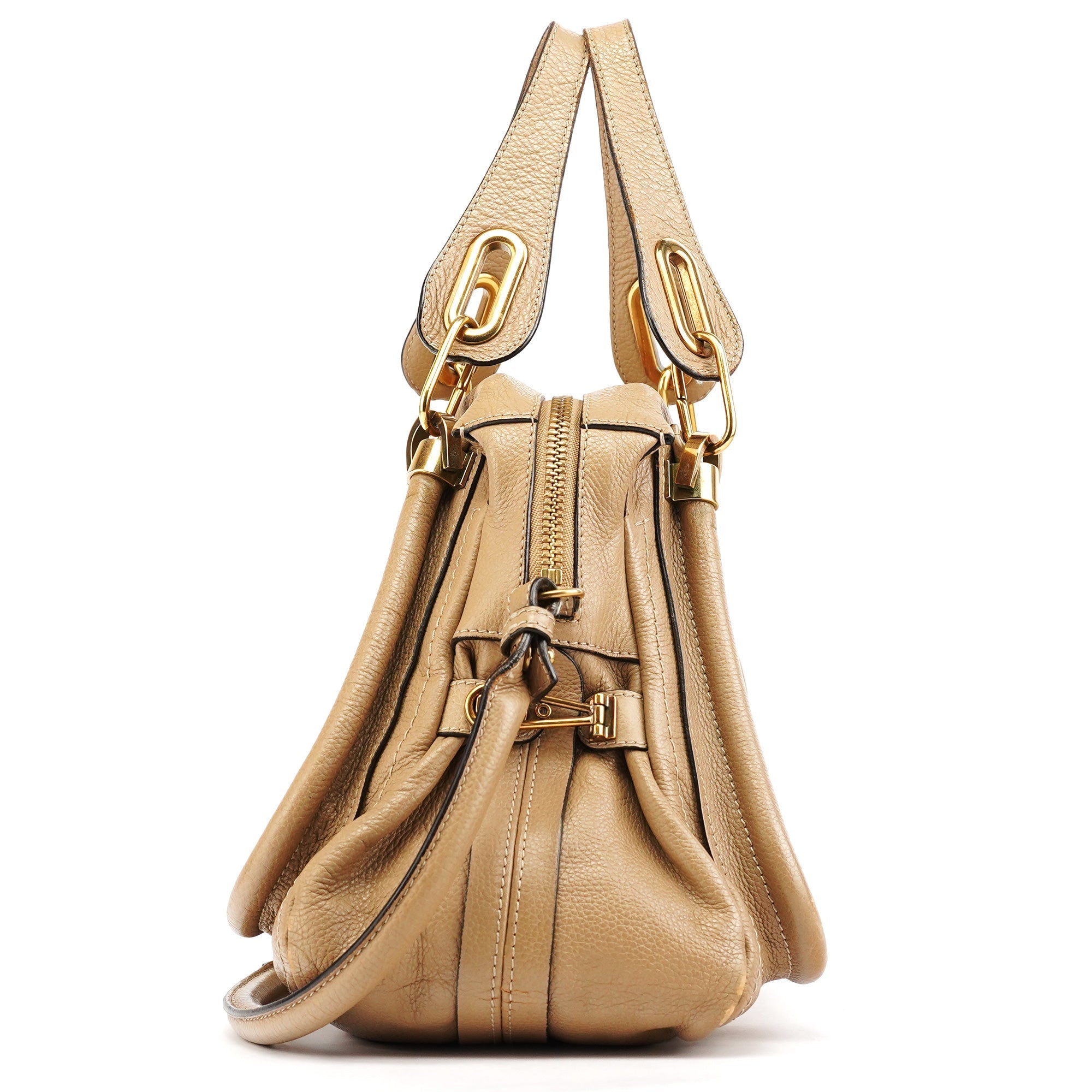 Beige Leather Paraty 2-Way Bag