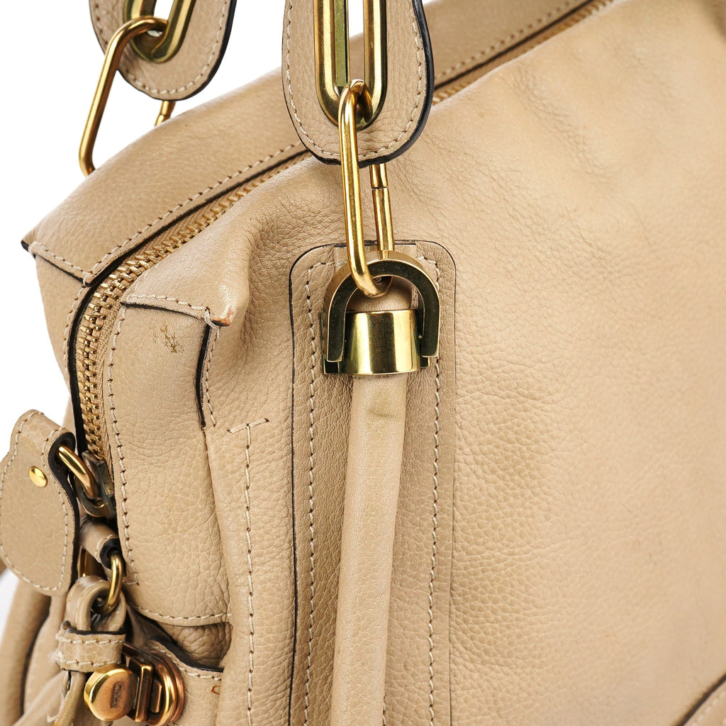 Beige Leather Paraty 2-Way Bag