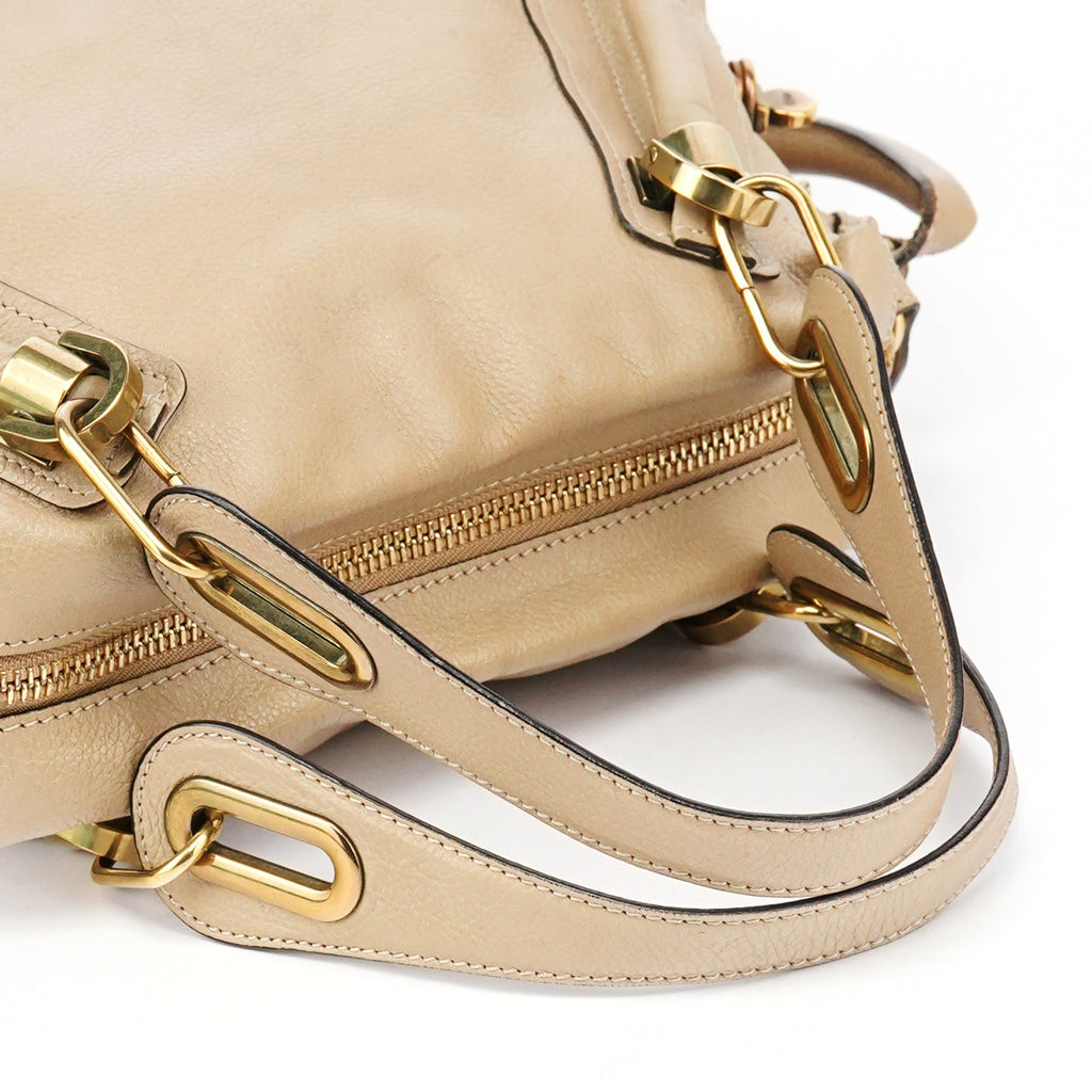 Beige Leather Paraty 2-Way Bag