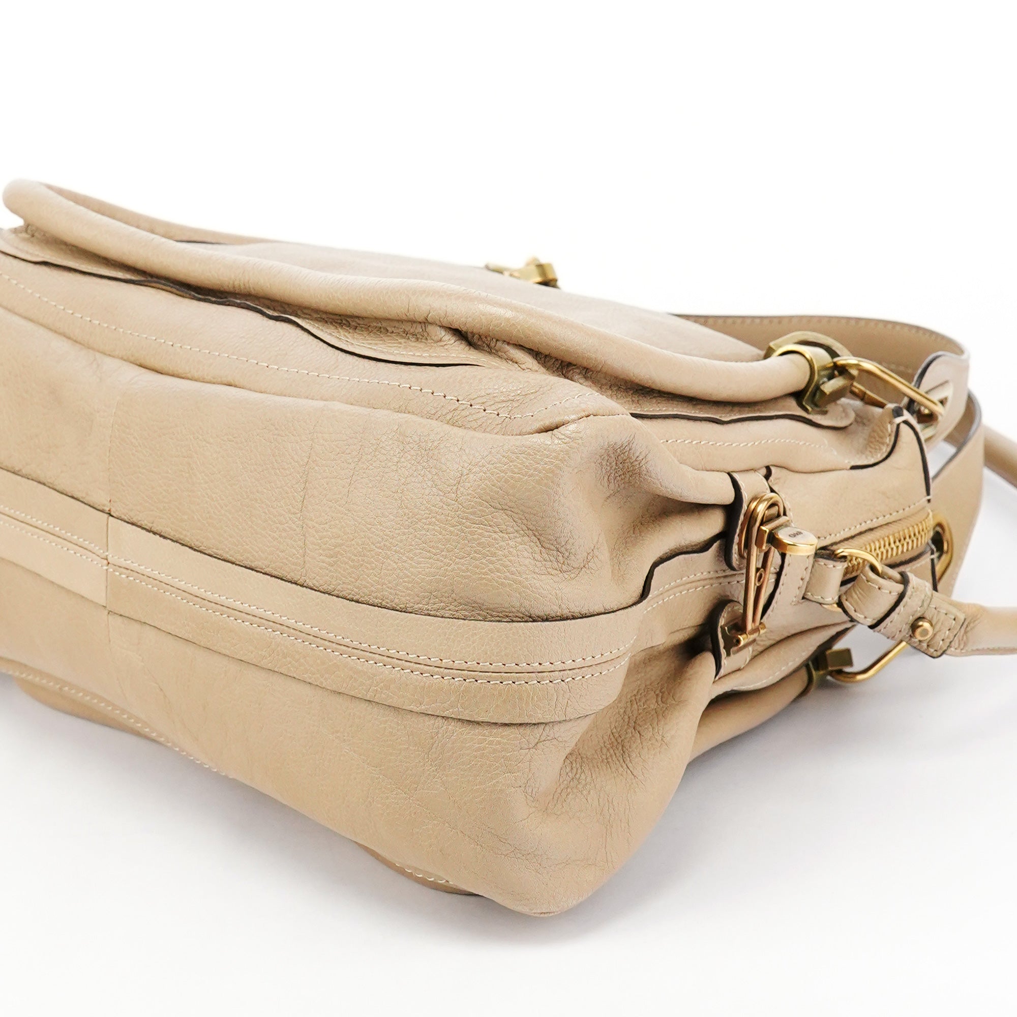 Beige Leather Paraty 2-Way Bag