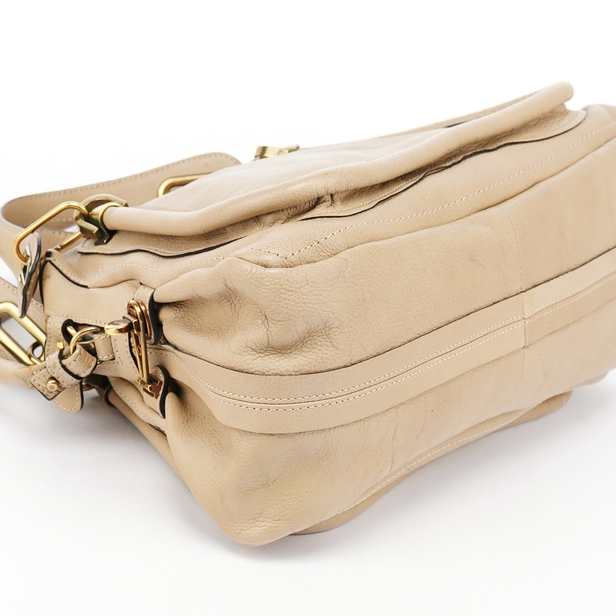 Beige Leather Paraty 2-Way Bag