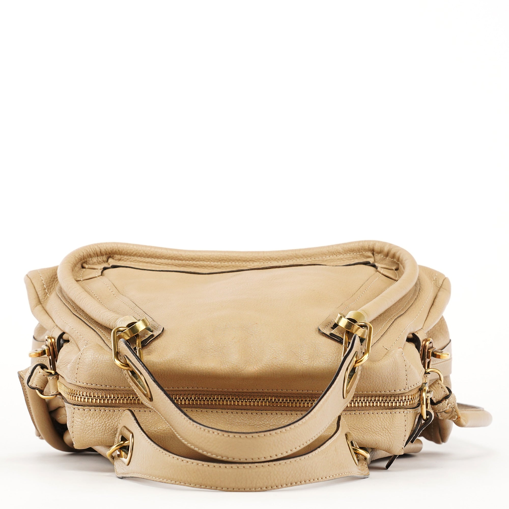 Beige Leather Paraty 2-Way Bag