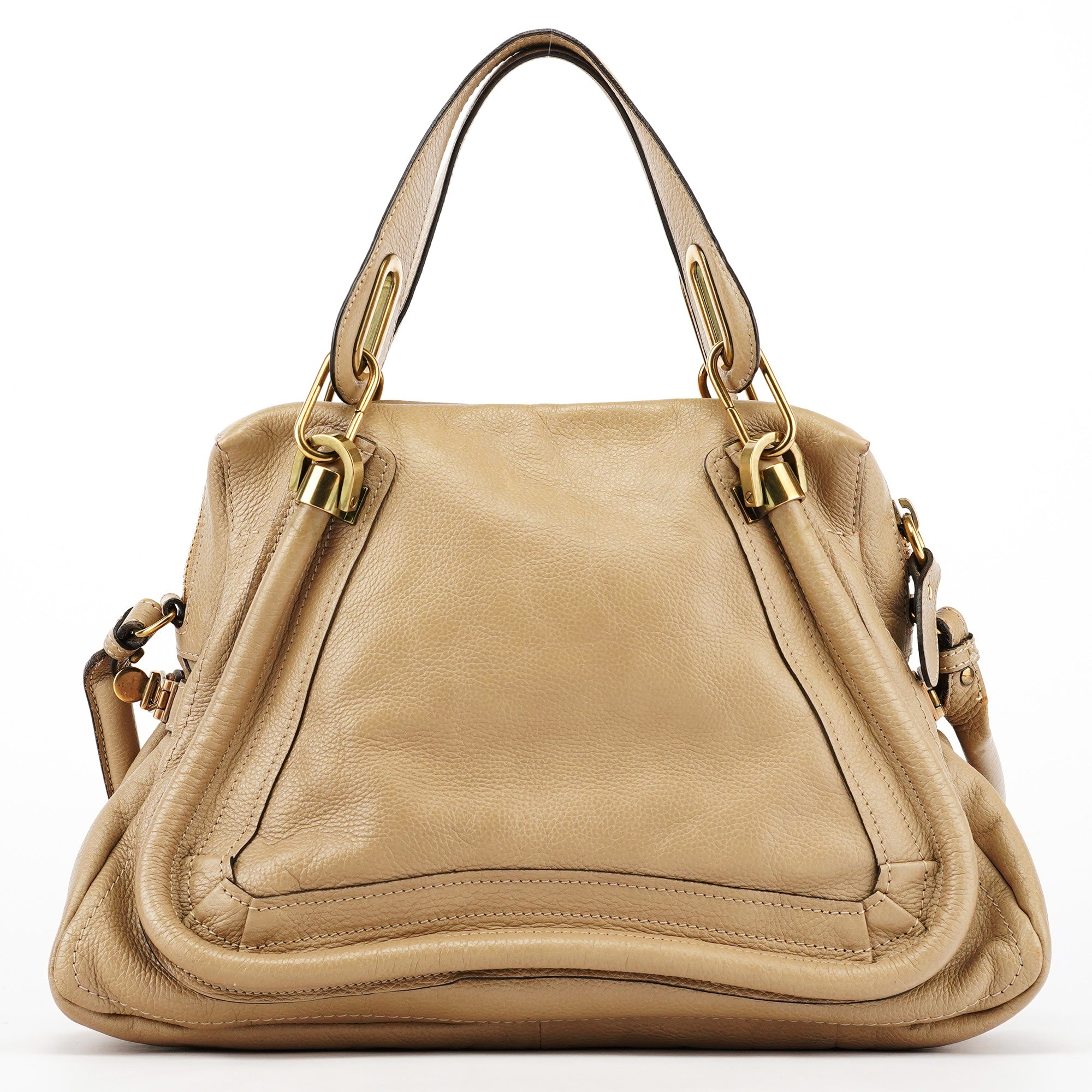 Beige Leather Paraty 2-Way Bag