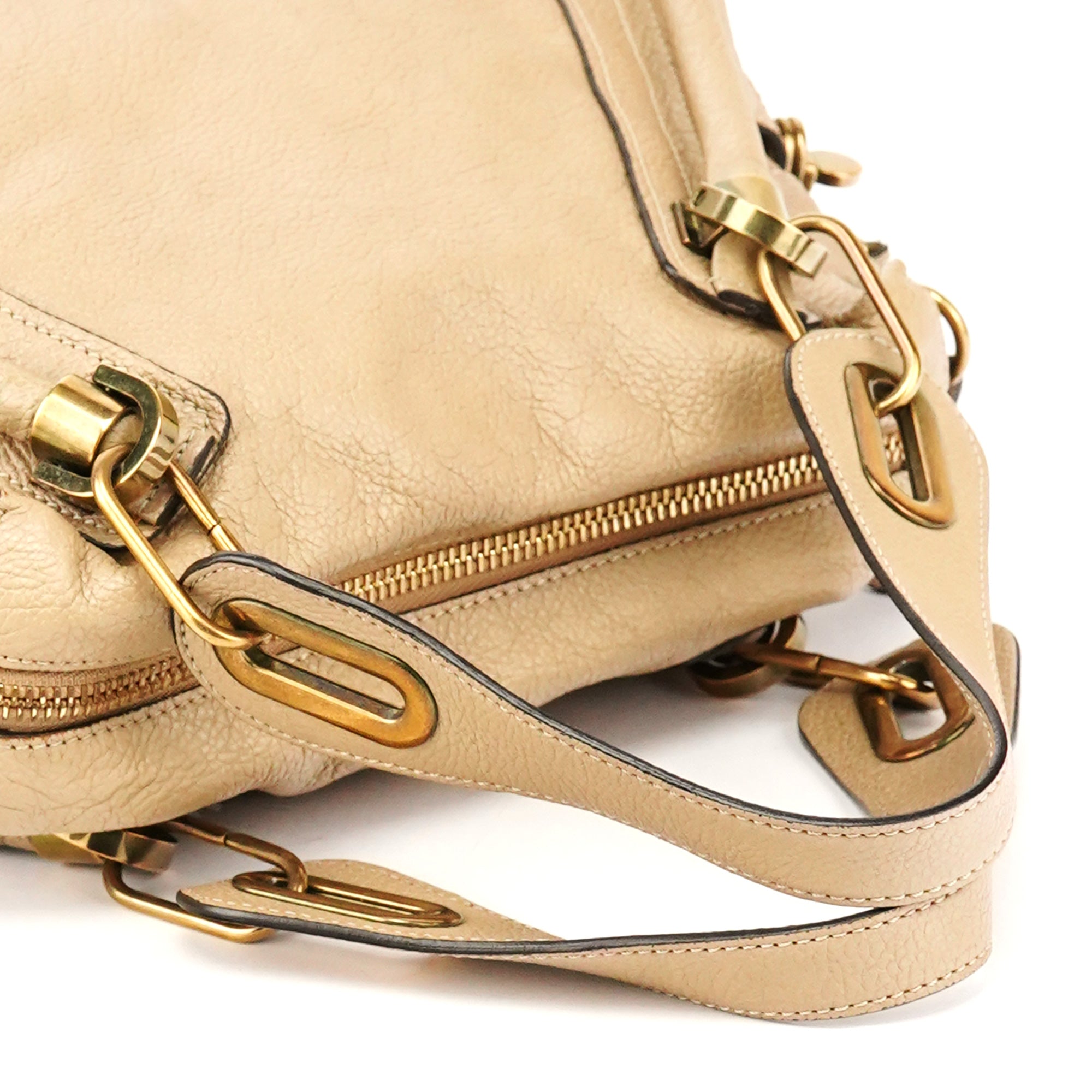 Beige Leather Paraty 2-Way Bag