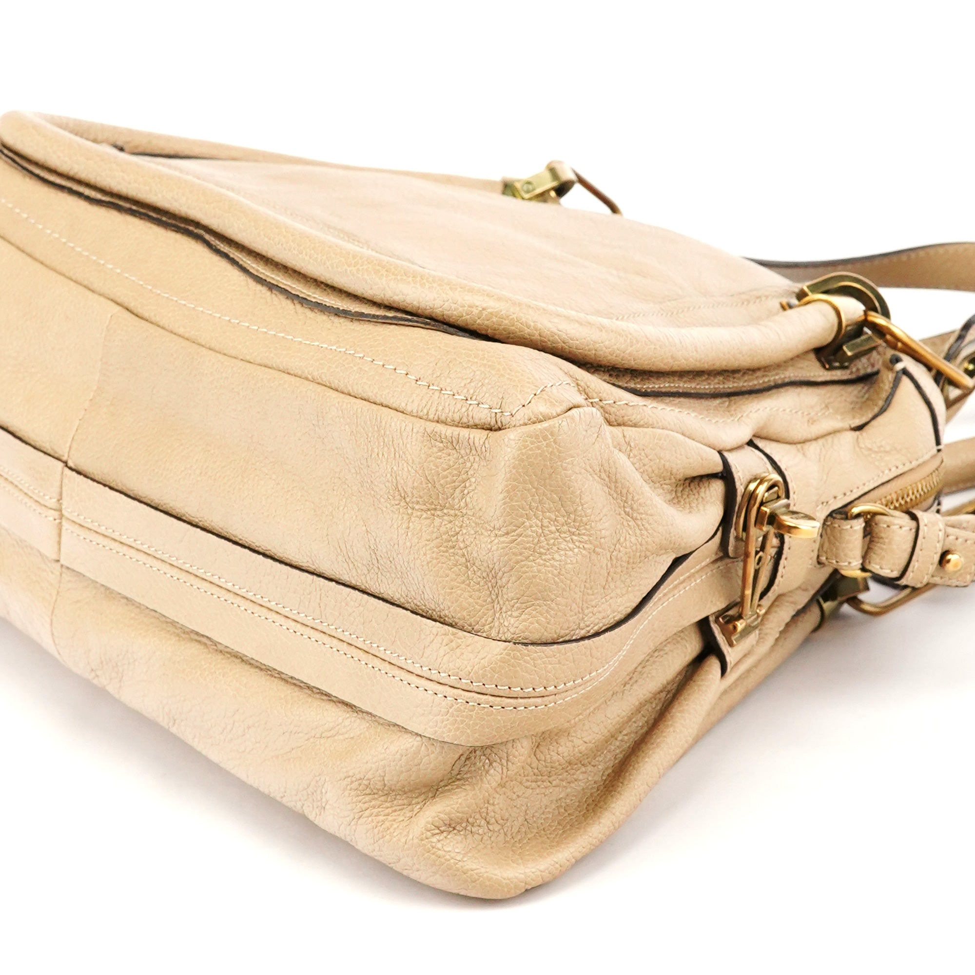 Beige Leather Paraty 2-Way Bag