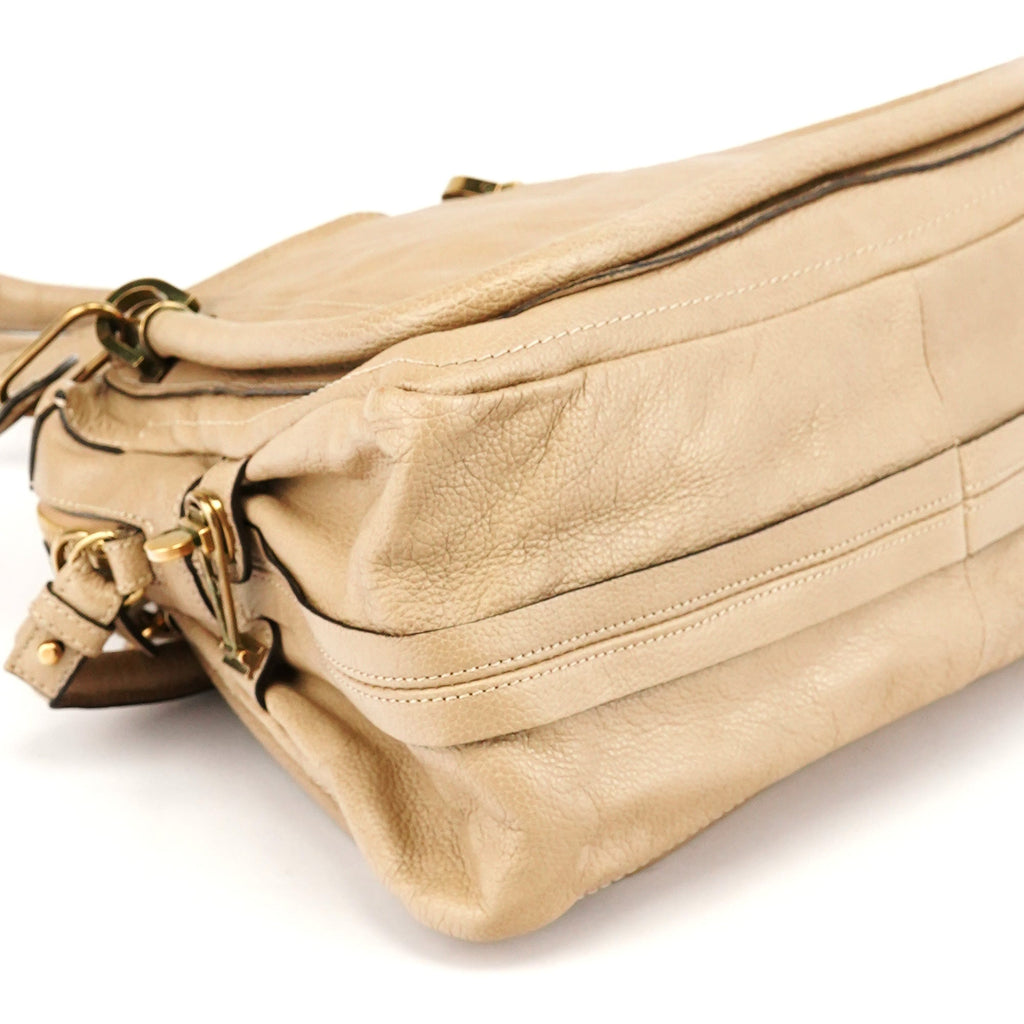 Beige Leather Paraty 2-Way Bag