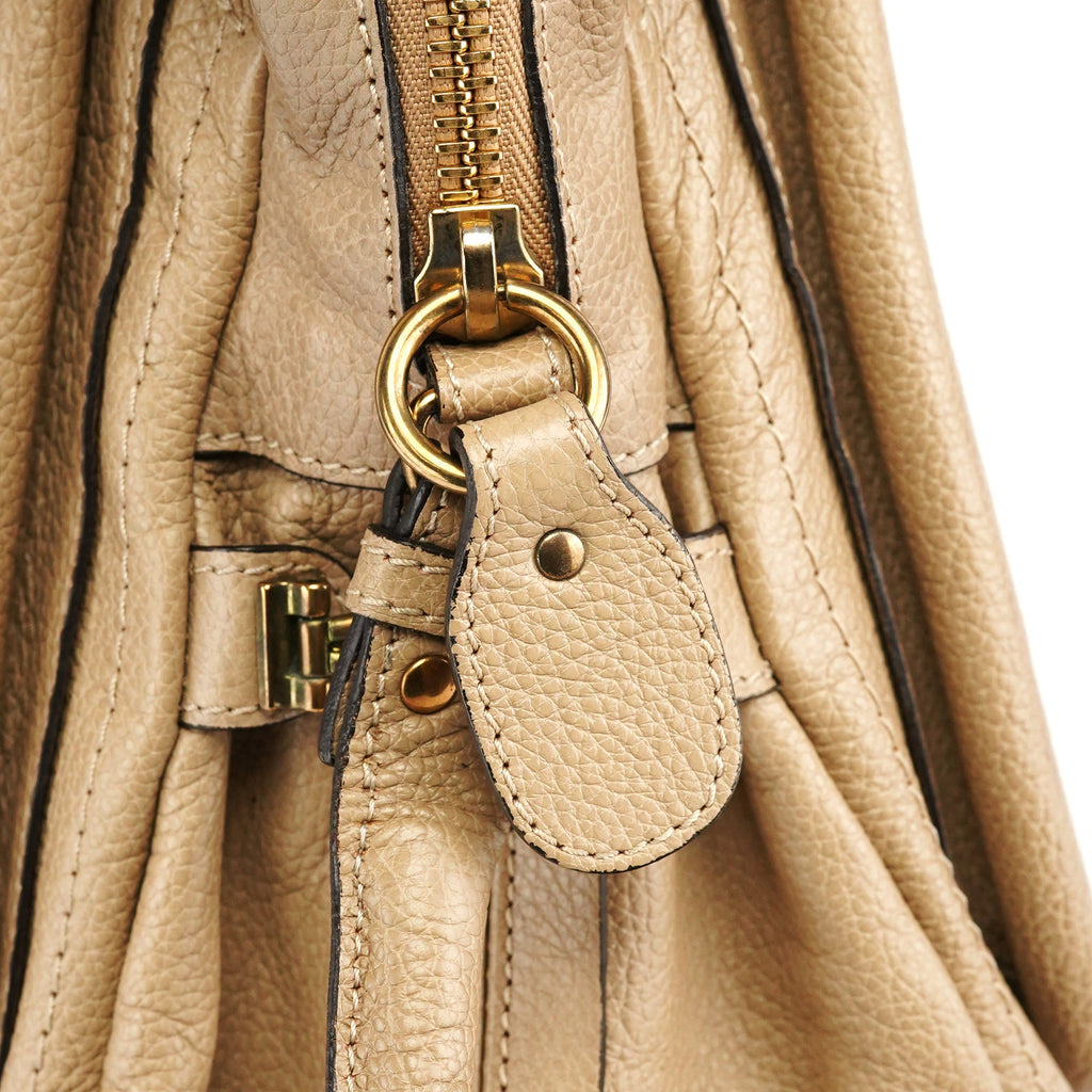 Beige Leather Paraty 2-Way Bag