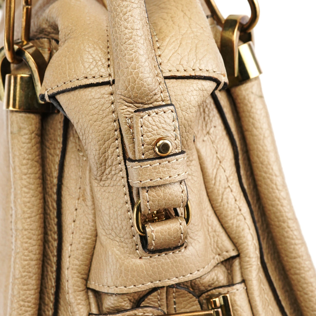 Beige Leather Paraty 2-Way Bag