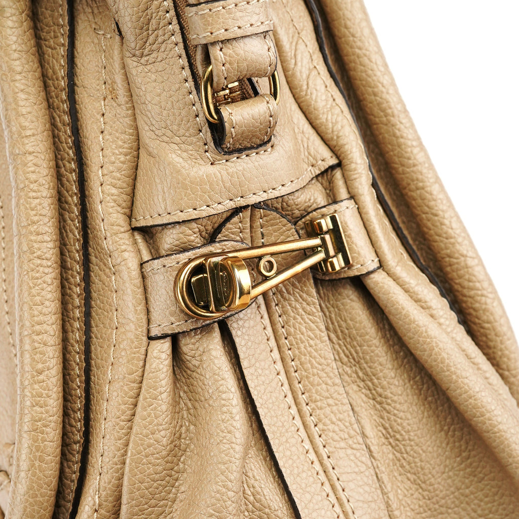 Beige Leather Paraty 2-Way Bag
