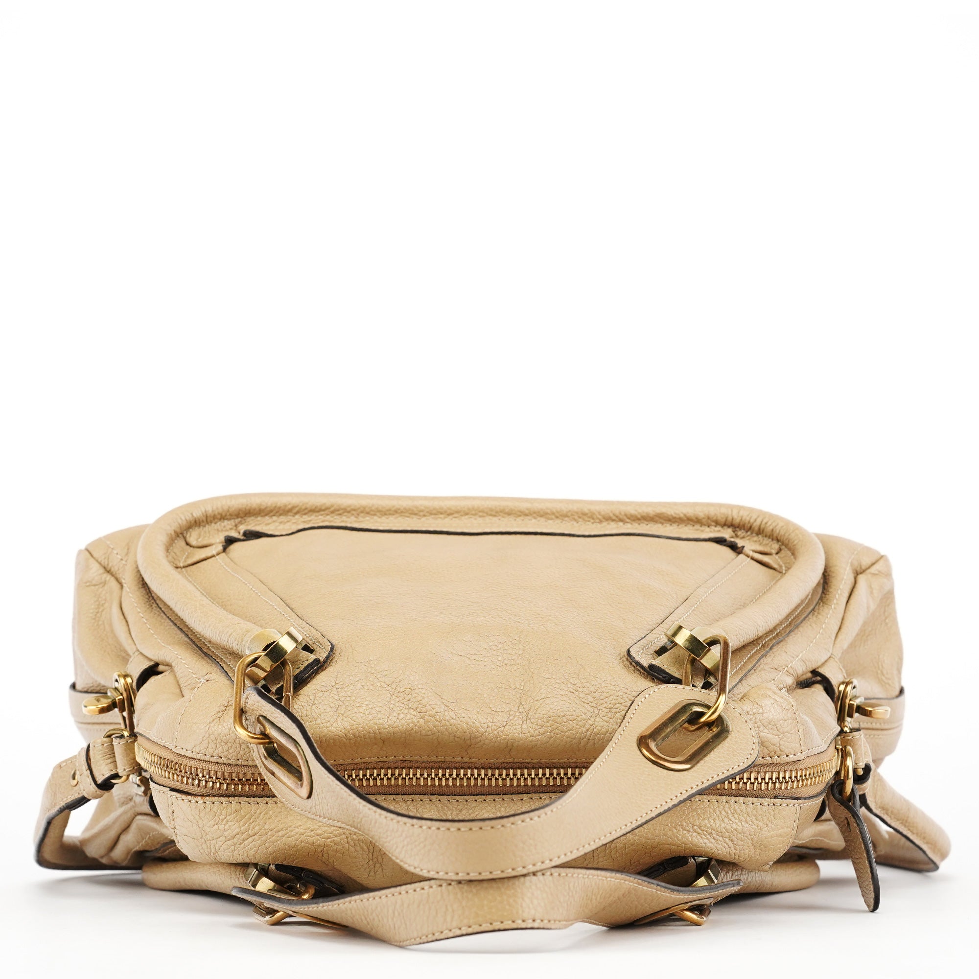 Beige Leather Paraty 2-Way Bag